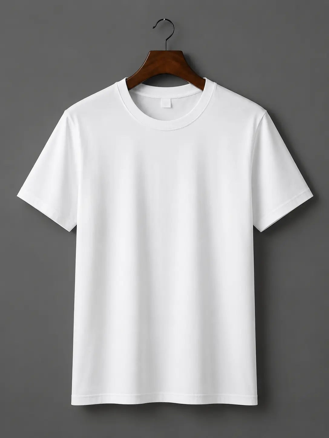Men's Premium White Cotton Round Neck T-Shirt | 180 GSM Regular Fit