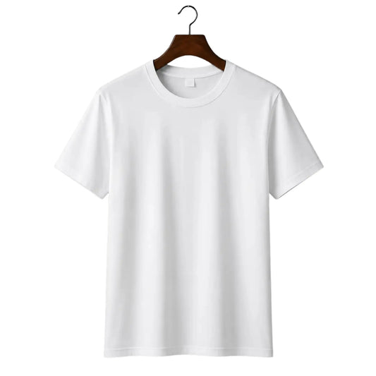 Men's Black T-Shirt | 180 GSM Pure Cotton | Round Neck Regular Fit Tee